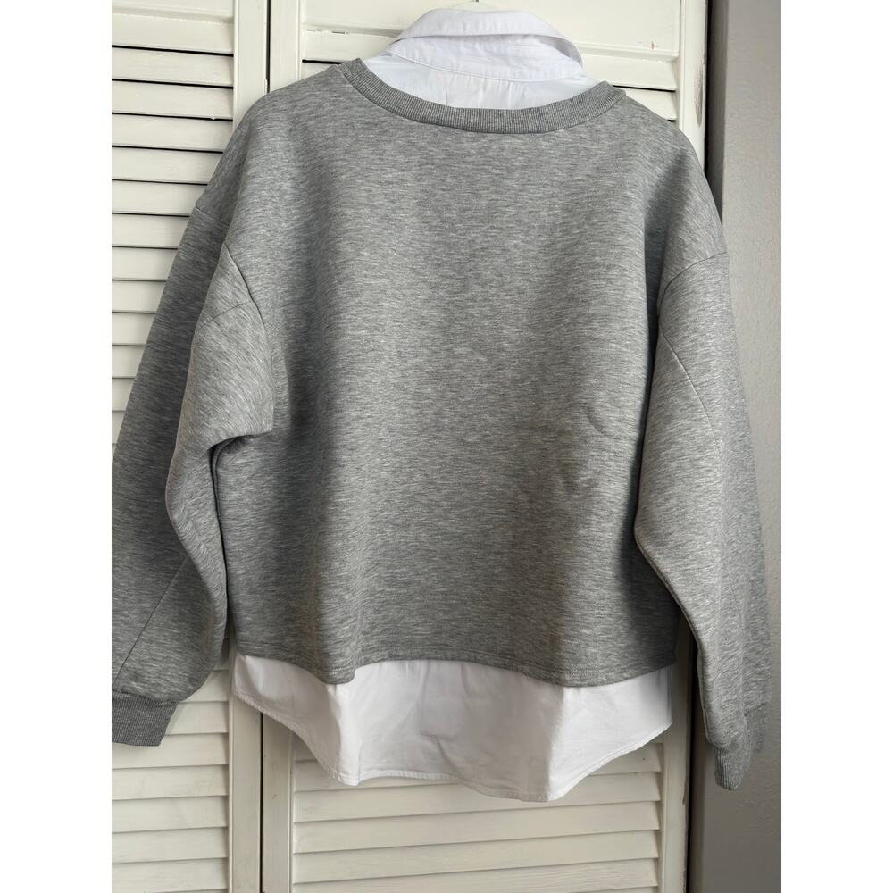 Maeve Anthropologie Layered Twofer Sweater Womens Large L - Picture 2 of 10